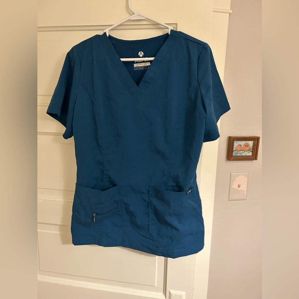 Adar Blue Scrub Top Large